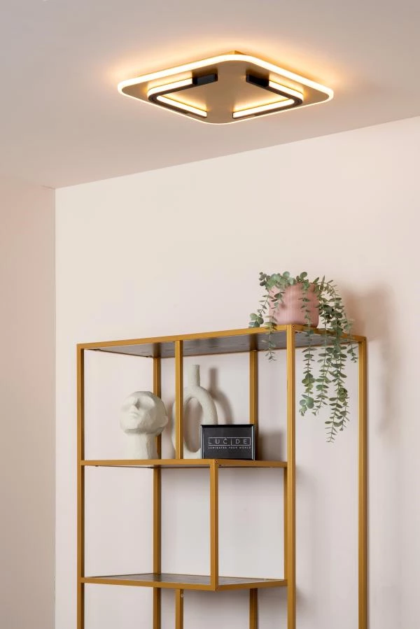 Lucide ANDREAS - Deckenleuchte - LED - 1x30W 2700K - Mattes Gold / Messing - Atmosphäre 1